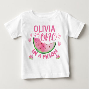 Rosa eins in Melone 1. Geburtstag Baby T Shirt