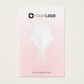 Rosa einzigartige Portrait-Logo Ohrring-Anzeige (Vorderseite)