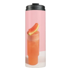 Rosa Eis auf der Membran Thermosbecher