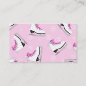 Rosa Eis-Skate-Geschäfts-Karte Visitenkarte (Rückseite)