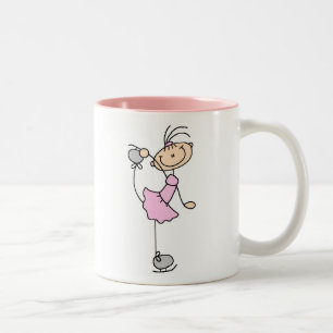 Rosa Eis-Skaten-Mädchen-Tasse Zweifarbige Tasse