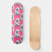 Rosa Eisbär Musterdesign  Skateboard (Vorderseite)