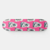 Rosa Eisbär Musterdesign  Skateboard (Horizontal)