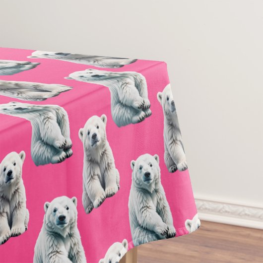 Rosa Eisbär Musterdesign Tischdecke