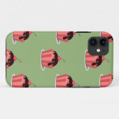 Rosa Eisbecher auf grün Case-Mate iPhone Hülle (Rückseite (Horizontal))