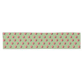 Rosa Eisbecher auf grün Kurzer Tischläufer (Horizontal)