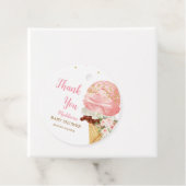 Rosa Eiscreme-Baby-Party Geschenkanhänger (Beispiel)