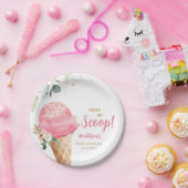Rosa Eiscreme-Baby-Party Pappteller (Party)