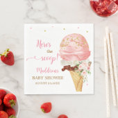 Rosa Eiscreme-Baby-Party  Serviette (Beispiel)