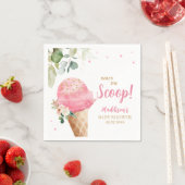 Rosa Eiscreme-Baby-Party  Serviette (Beispiel)