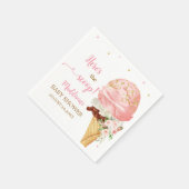 Rosa Eiscreme-Baby-Party  Serviette (Ecke)