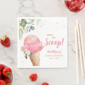 Rosa Eiscreme-Baby-Party  Serviette (Beispiel)