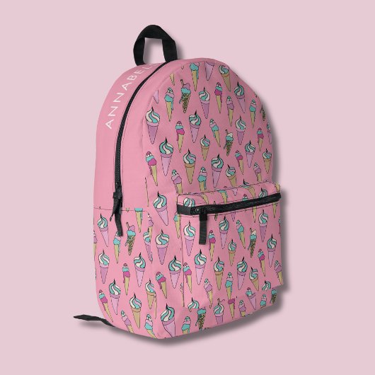 Rosa Eiscreme Bedruckter Rucksack