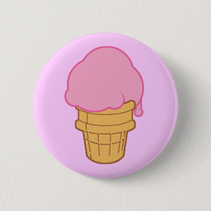 Rosa Eiscreme Button