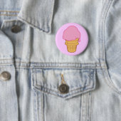 Rosa Eiscreme Button (Beispiel)