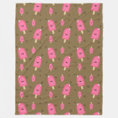 Rosa Eiscreme Fleecedecke (Vorderseite)