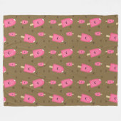 Rosa Eiscreme Fleecedecke (Vorderseite (Horizontal))