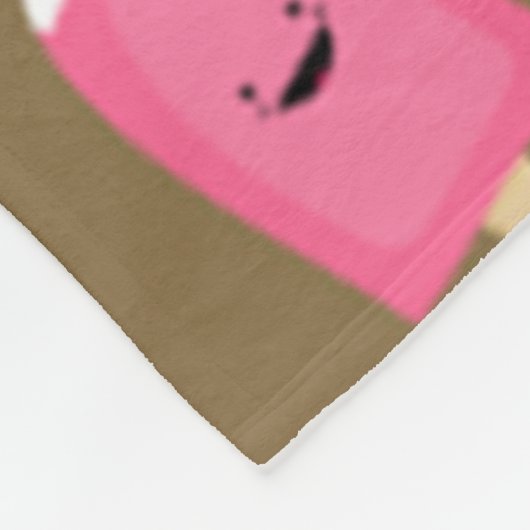 Rosa Eiscreme Fleecedecke (Ecke)