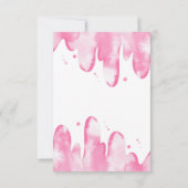 Rosa-Eiscreme-Girl-Gender-Party Dankeskarte (Rückseite)