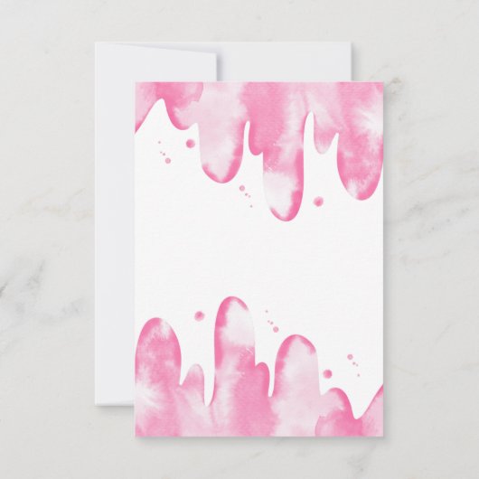 Rosa-Eiscreme-Girl-Gender-Party Dankeskarte (Rückseite)