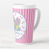 Rosa Eiscreme-Kälte Milchtasse (Rechte Ecke)