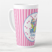 Rosa Eiscreme-Kälte Milchtasse (Linke Ecke)
