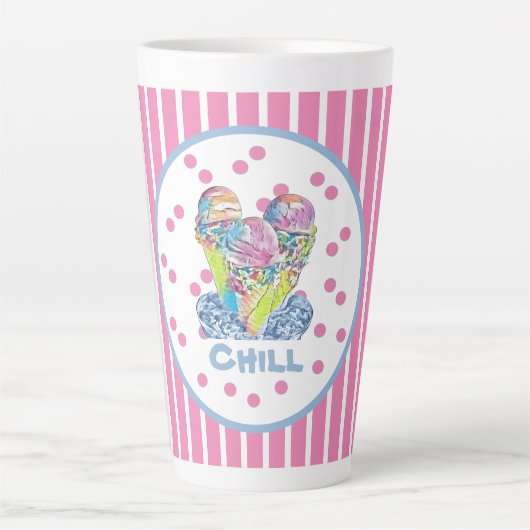 Rosa Eiscreme-Kälte Milchtasse (Vorderseite)