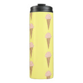 Rosa Eiscreme Kone Erdbeere Sprinklen Thermosbecher (Vorderseite)