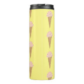 Rosa Eiscreme Kone Erdbeere Sprinklen Thermosbecher (Rückseite)