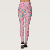 Rosa Eiscreme-Kronmuster Leggings (Rückseite)