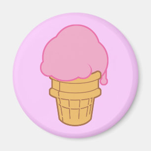 Rosa Eiscreme Magnet