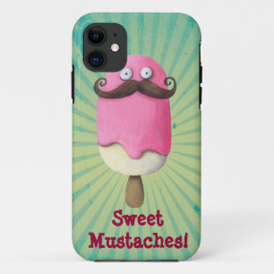 Rosa Eiscreme mit den Schnurrbärten Case-Mate iPhone Hülle