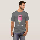 Rosa Eiscreme mit den Schnurrbärten T-Shirt (Vorne ganz)