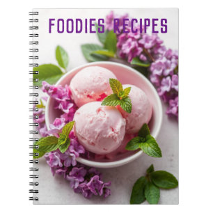 Rosa Eiscreme mit Fliederblüten Foodies Rezepte Notizblock