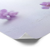 Rosa Eiscreme mit Lilac-Blume und grüner Minze Poster (Ecke)