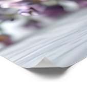 Rosa Eiscreme mit Lilac-Blume und grüner Minze Poster (Ecke)