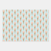 Rosa Eiscreme mit Sprinklen Moderne Niedliche Geschenkpapier Set (Vorderseite 2)