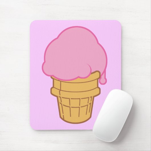 Rosa Eiscreme Mousepad (Mit Mouse)