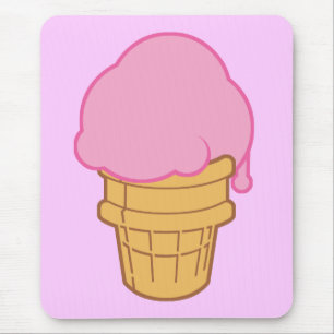 Rosa Eiscreme Mousepad