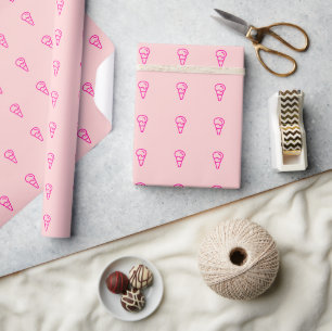 Rosa Eiscreme-Muster Geschenkpapier