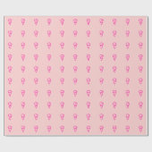 Rosa Eiscreme-Muster Geschenkpapier (Flach)