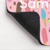 Rosa Eiscreme-Muster nach Maß Mousepad (Ecke)