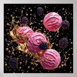 Rosa Eiscreme Poster