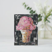 Rosa Eiscreme Postkarte (Stehend Vorderseite)