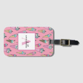 Rosa Eiscreme Sommer Kone Gepäckanhänger (Vorderseite (Horizontal))