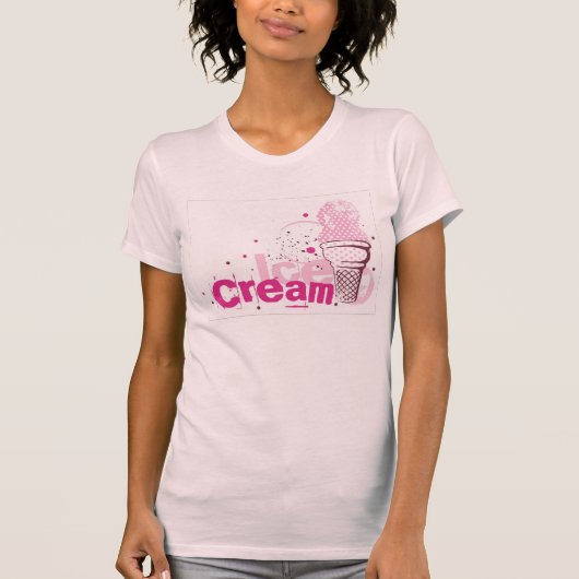 Rosa Eiscreme T-Shirt (Vorderseite)