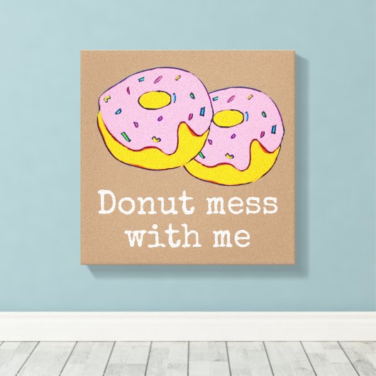 Rosa Eisdecke niedliche Nahrungskunst Leinwanddruck (Insitu (Holzboden))