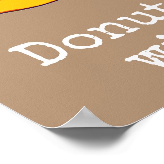 Rosa Eisdecke niedliche Nahrungskunst Poster (Ecke)