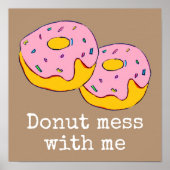 Rosa Eisdecke niedliche Nahrungskunst Poster (Vorne)