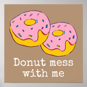 Rosa Eisdecke niedliche Nahrungskunst Poster